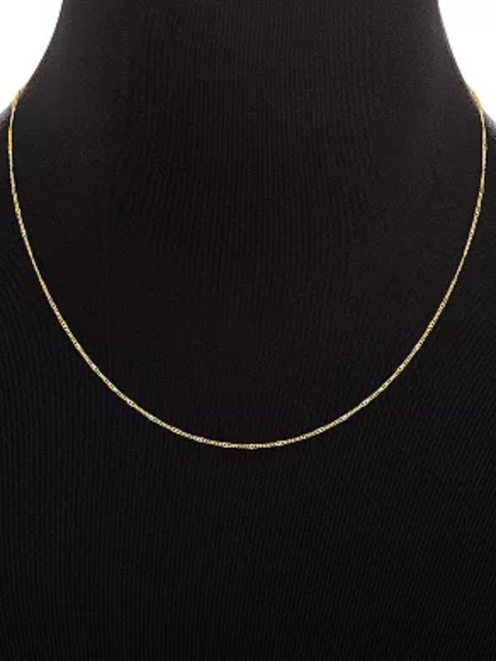 PRIMROSE 18KT Gold Over Silver Diamond Cut Curb Chain 18" Necklace